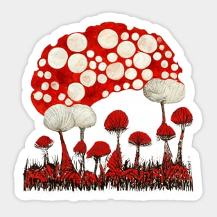 Mushroom Family Sticker